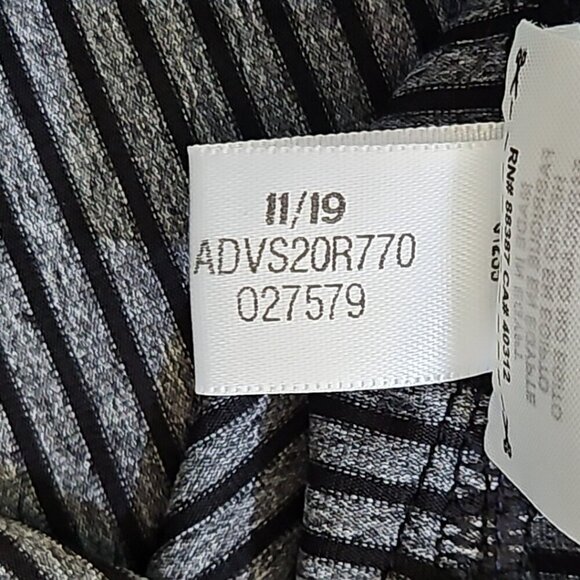 Adidas Golf 2-Button Polo Men's 2XL Gray Black Horizontal Stripe NWT Performance - Picture 11 of 16